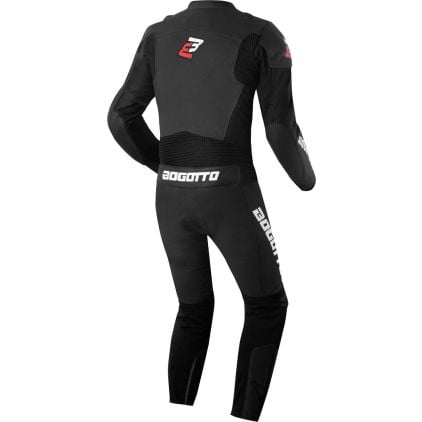 Bogotto Losail Black 2PC Leather Motorcycle Suit - Chromeburner