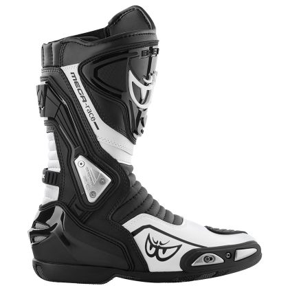 Berik Donington Black White Motorcycle Boots - Chromeburner