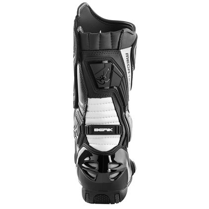 Berik Donington Black White Motorcycle Boots - Chromeburner