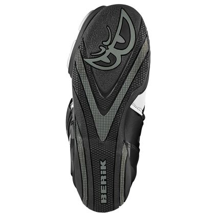 Berik Donington Black White Motorcycle Boots - Chromeburner