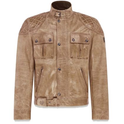 Belstaff Brooklands Light Brown Leather Jacket - Chromeburner
