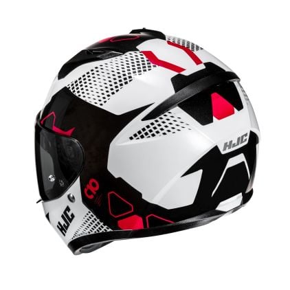HJC C10 Aspa Black White Red Full Face Helmet - Chromeburner