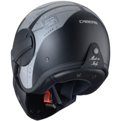 Caberg Ghost X Vyrus Matt Black Grey Green Jet Helmet - Chromeburner