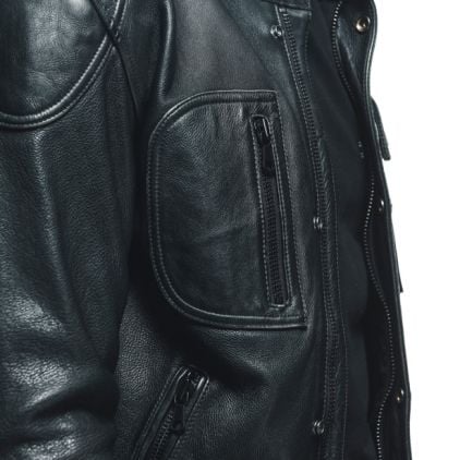 Dainese Atlas Leather Jacket Black - Chromeburner