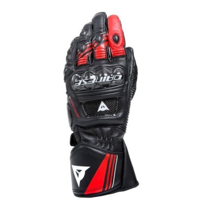Dainese Racing Gloves L ホワイト/レッド/ブラック Dainese Druid 4 Leather Gloves Black Lava Red White - Chromeburner