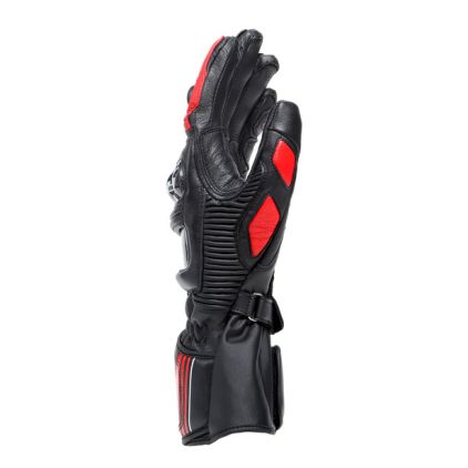Dainese Druid 4 Leather Gloves Black Lava Red White - Chromeburner