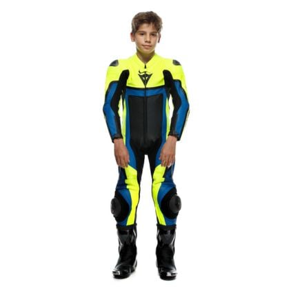 ダイネーゼ　ツナギ　GEN-Ｚ Dainese Gen-Z Junior Leather 1Pc Suit Perf. Fluo-Yellow Light Blue