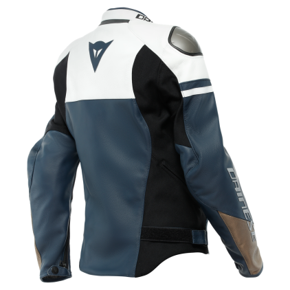 Dainese Rapida Lady Leather Jacket Black Iris White Tibetan Plat