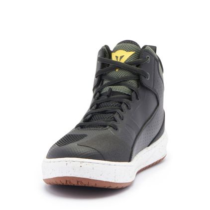 Dainese Suburb Air Shoes Black White Army Green - Chromeburner