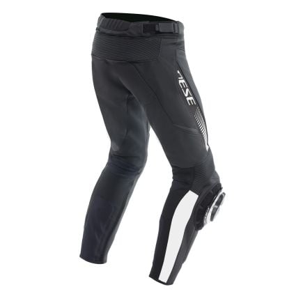 Dainese Super Speed Leather Pants Black White - Chromeburner