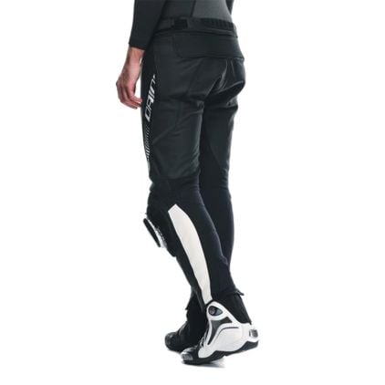 Dainese Super Speed Leather Pants Black White - Chromeburner