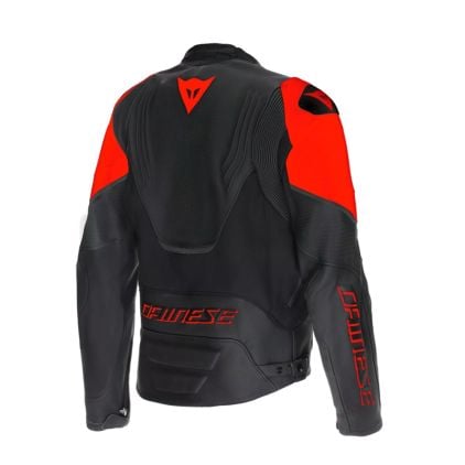 Dainese Racing 5 Perforated Black Red Leather Motorcycle Jacket