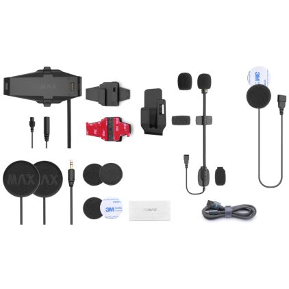 ASMAX F1 Plus Bluetooth Communication System Duo Pack - Chromeburner