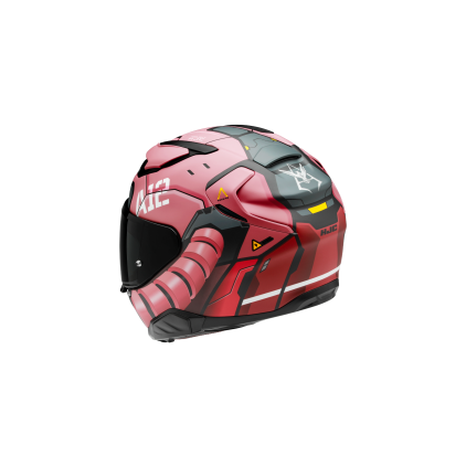 HJC F71 Zaku Bandai Namco Black Pink Full Face Helmet - Chromeburner