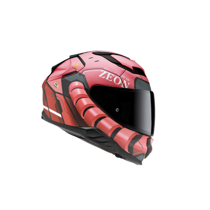 harumama HJC F71 Zaku Bandai Namco Black Pink Full Face Helmet - Chromeburner