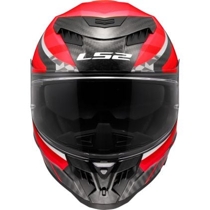 LS2 FF807 Dragon Trax Red Full Face Helmet - Chromeburner