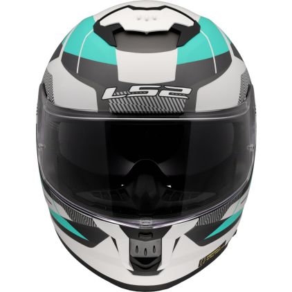 cyan motorcycle helmet LS2 FF808 Stream II Road Cyan Light Grey 06 Full Face Helmet