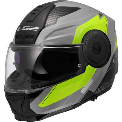 LS2 FF902 Scope II Duria Grey H-Vis Yellow 06 Modular Helmet