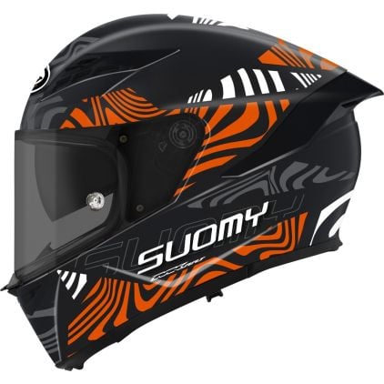 Suomy Stellar Molten Black Orange Full Face Helmet Chromeburner