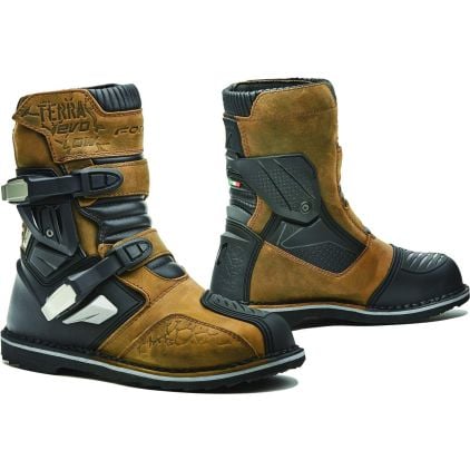 Botte moto marron shop