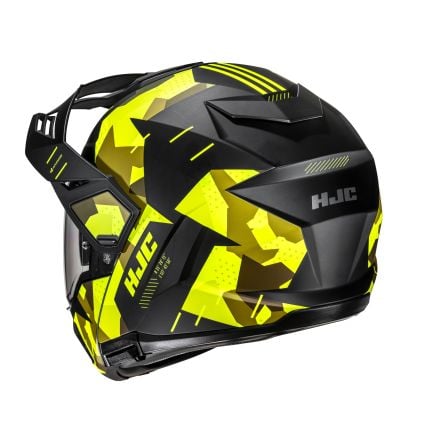 HJC i80 Roki Black Yellow Adventure Helmet - Chromeburner
