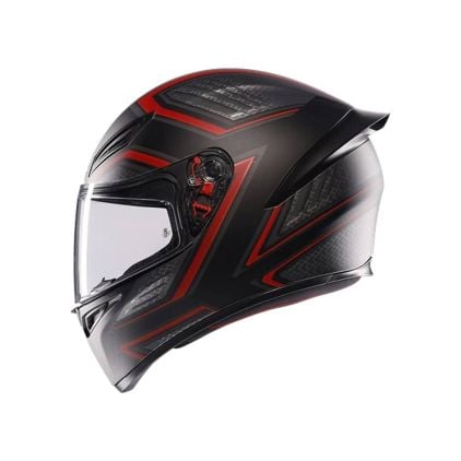 AGV K1 S E2206 Sling Full Face Helmet Matt Black Red - Chromeburner