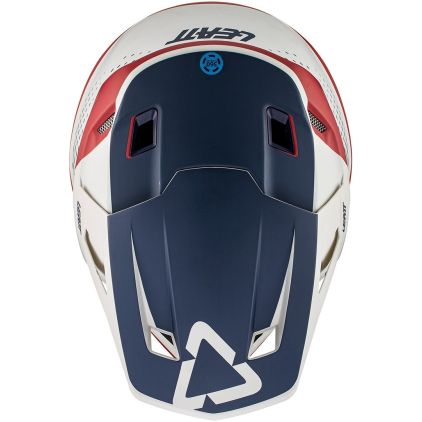 Leatt MTB 8.0 Composite Rot Wei Blau Downhill Helm - Chromeburner
