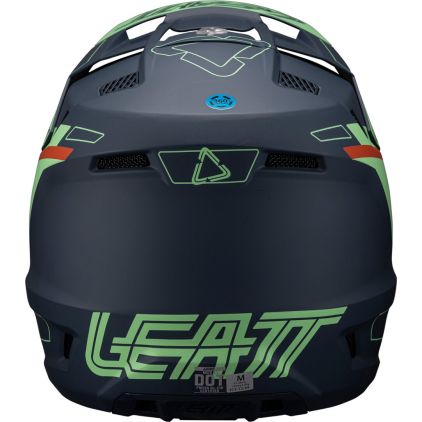 Leatt Moto 3.5 Matcha Blue Red Green Motocross Helmet with Vizion