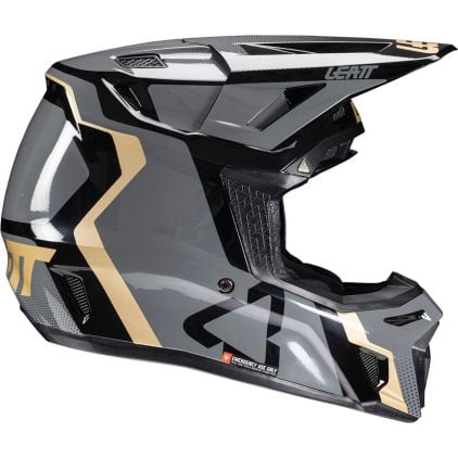 Leatt Moto 8.5 Composite Black Grey Gold Motocross Helmet with 5.5