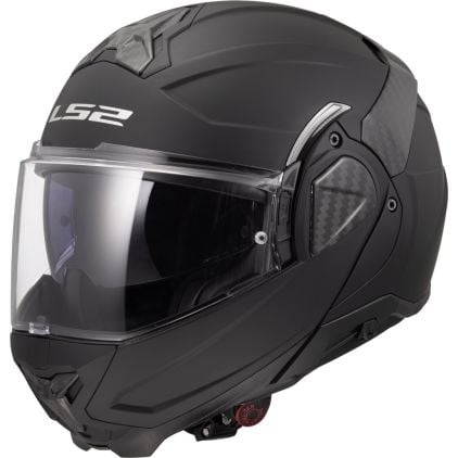 LS2 FF910 Advant II Solid Matt Black Modular Helmet Chromeburner
