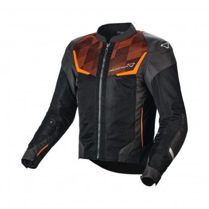 Orange motorbike jacket shop