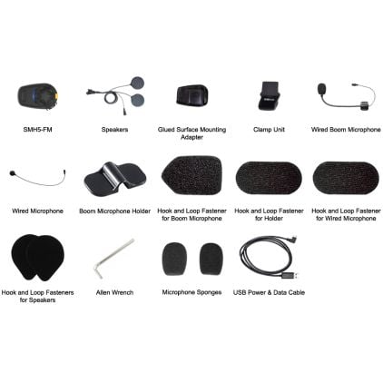 Arai 　RAPIDO IR SENA SMH5付き SENA SMH5-FM BLUETOOTH HEADSET DUAL - Chromeburner