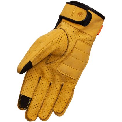 Merlin Clanstone D3O Heritage Yellow Motorcycle Gloves - Chromeburner