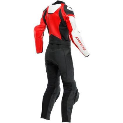 Dainese Mirage Lady Leather 2PCS Suit Black Lava Red White