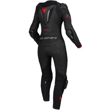 SHIMA Miura RS Ladies Black Red 1PC Leather Motorcycle Suit