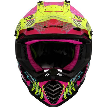 LS2 MX437 Fast II Mini Gorilla Purple 06 Kids Motocross Helmet
