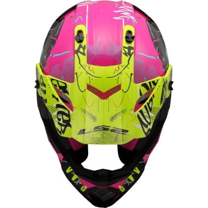LS2 MX437 Fast II Mini Gorilla Purple 06 Kids Motocross Helmet