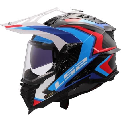 LS2 MX701 Explorer C Frontier II White Blue 06 Adventure Helmet