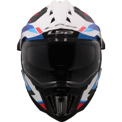 LS2 MX701 Explorer C Frontier II White Blue 06 Adventure Helmet
