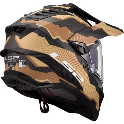 LS2 MX701 Explorer C Trick Brown Sand 06 Adventure Helmet