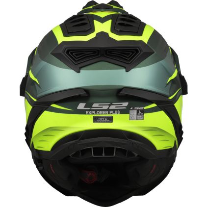 LS2 MX701 Explorer Spire Green H-Vis Yellow 06 Adventure Helmet