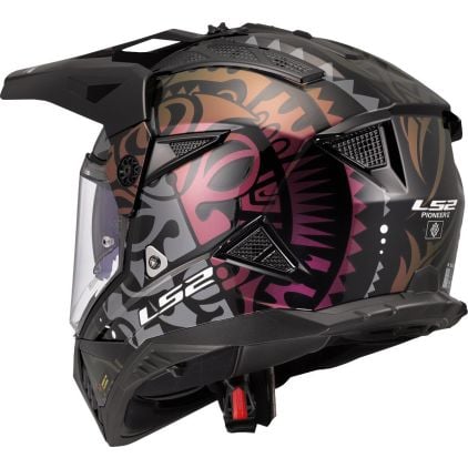 LS2 MX702 Pioneer II Rangi Black 06 Adventure Helmet - Chromeburner