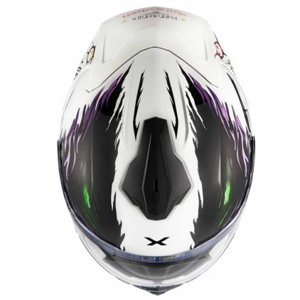 Nexx Y.100R Night Rider White Full Face Helmet - Chromeburner