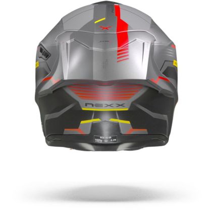 NEXX SX.100R GRIDLINE GREY RED MATT FULL FACE HELMET - Chromeburner
