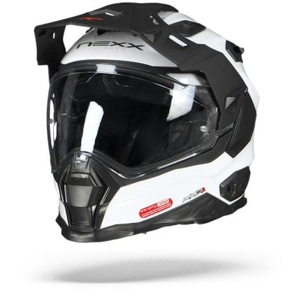 White adventure sales helmet