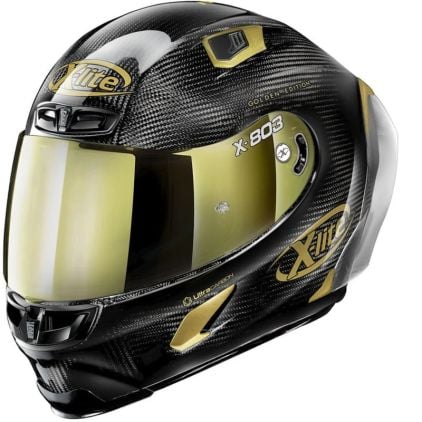 NOLAN Xlite X-802Rフルフェイスヘルメット ブラック・ゴールド Nolan Visor X-Lite X-802RR X-803 Gold - Chromeburner