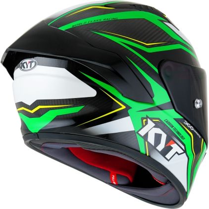 KYT NZ Race Carbon Stride Neon Green Full Face Helmet - Chromeburner