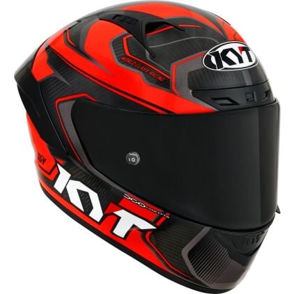 KYT NZ Race Carbon Competition Red Full Face Helmet - Chromeburner
