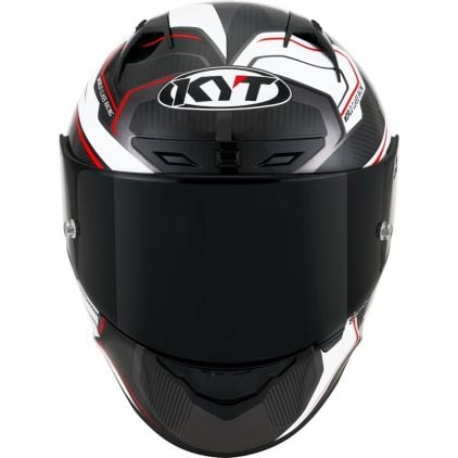 KYT NZ Race Carbon Competition White Full Face Helmet - Chromeburner