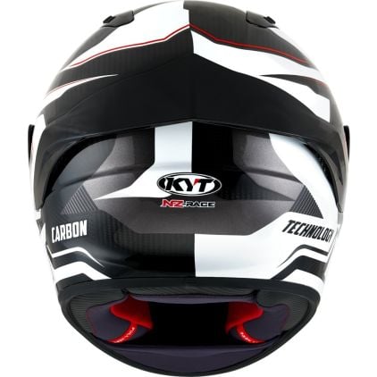 KYT NZ Race Carbon Competition White Full Face Helmet - Chromeburner
